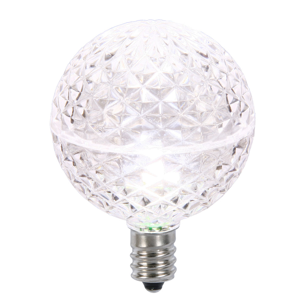 Vickerman G50 Faceted LED Pure White E12 .38W 10Bx - XLEDG5P-10