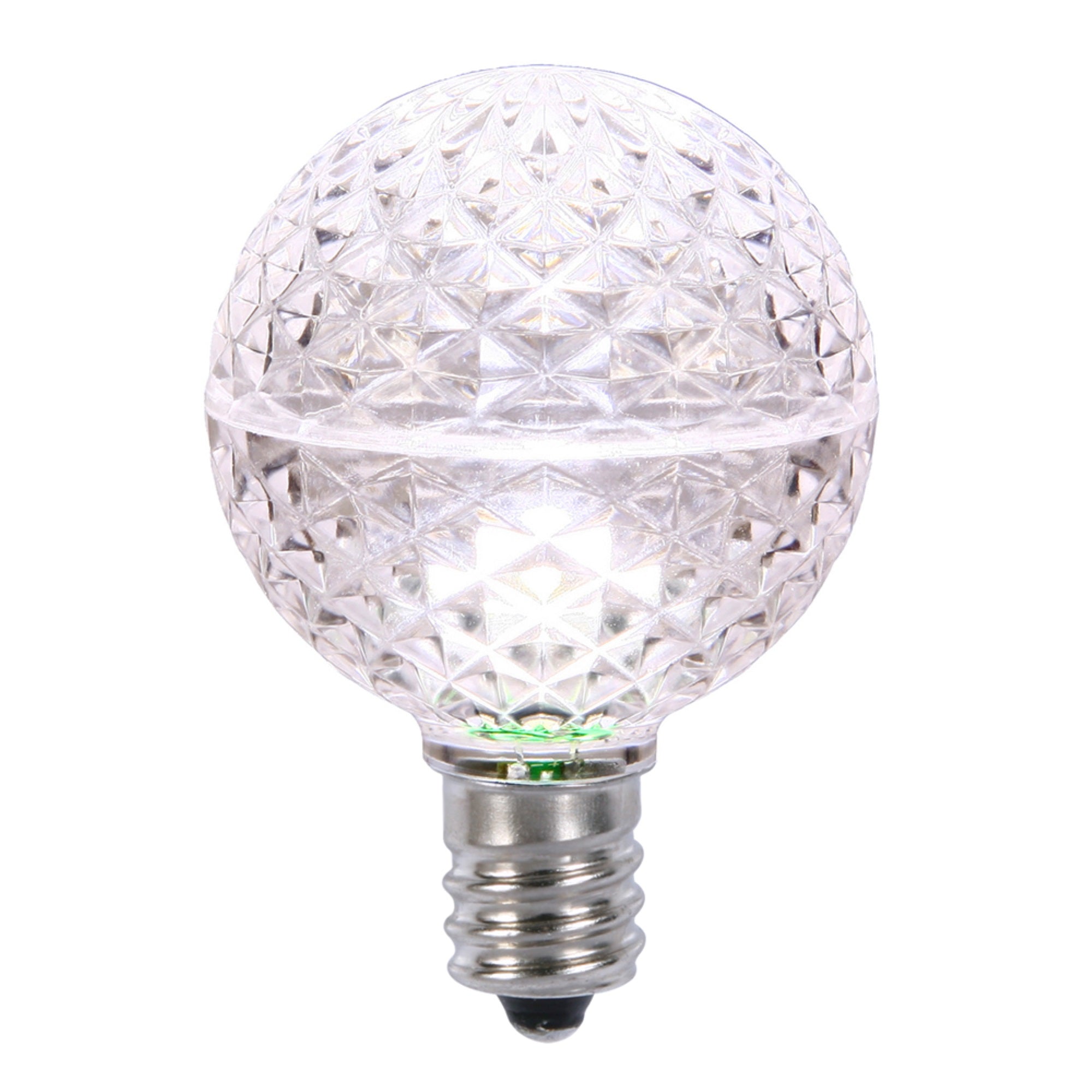 Vickerman G50 LED Replacement Bulbs, Pure White, Pack of 25, Model XLEDG6P-25
