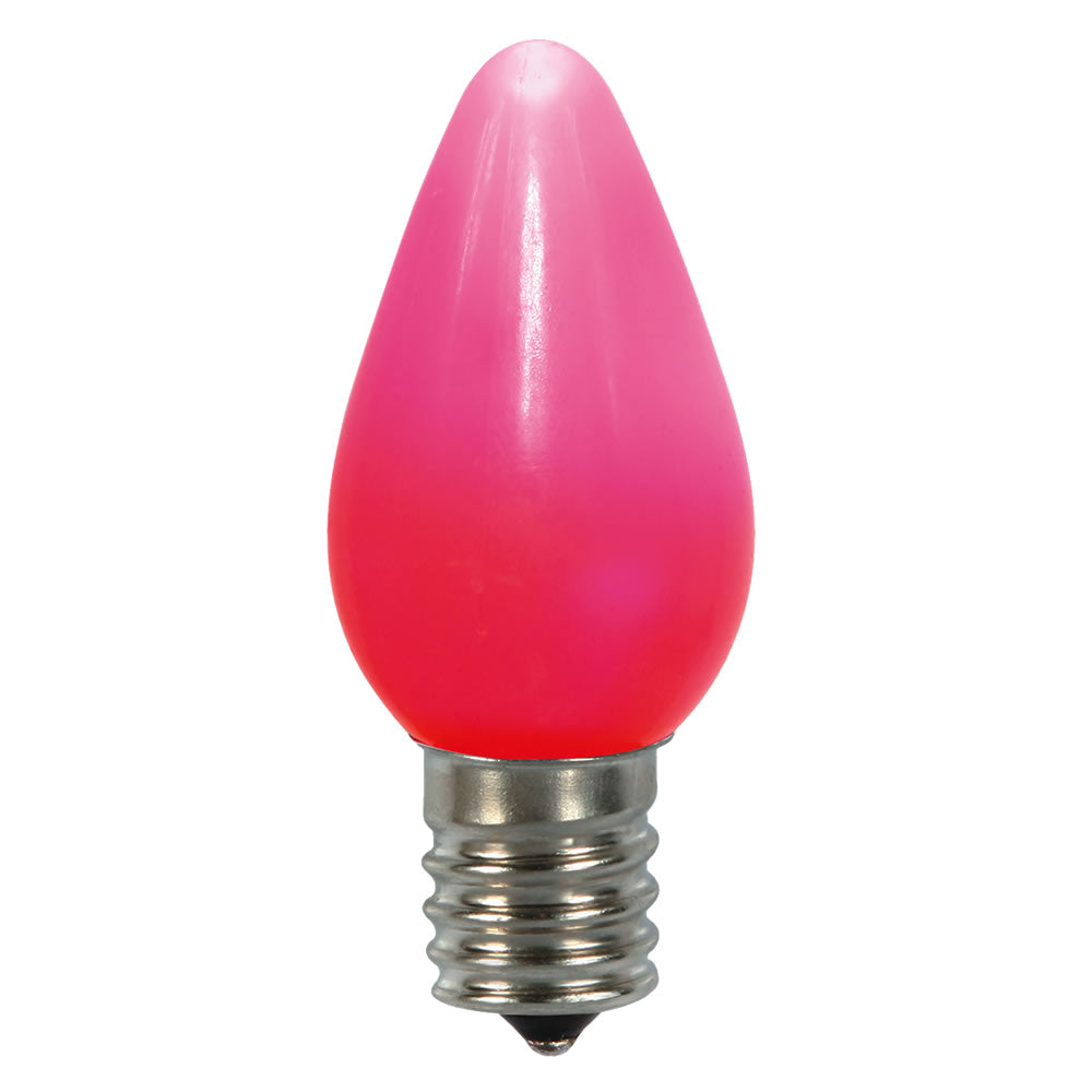 Vickerman C7 Ceramic LED Bulbs, Pink, 130V, 0.96W, 3 Diodes, Model XLEDSC79-25, 25 Bulbs per
