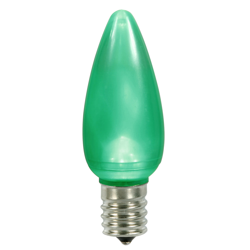 Vickerman C9 Ceramic LED Bulb, Green, Model XLEDSC94-25, Pack of 25
