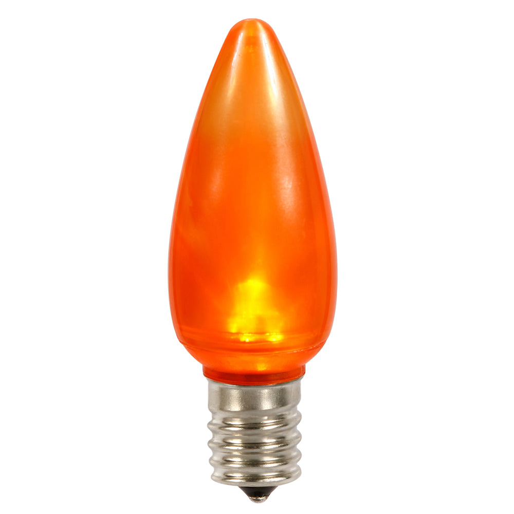 Vickerman C9 Ceramic LED Bulbs, 130V, 0.96 Watts, Orange Twinkle, Nickel Base, Model XLEDSC98T-25, 25 Bulbs