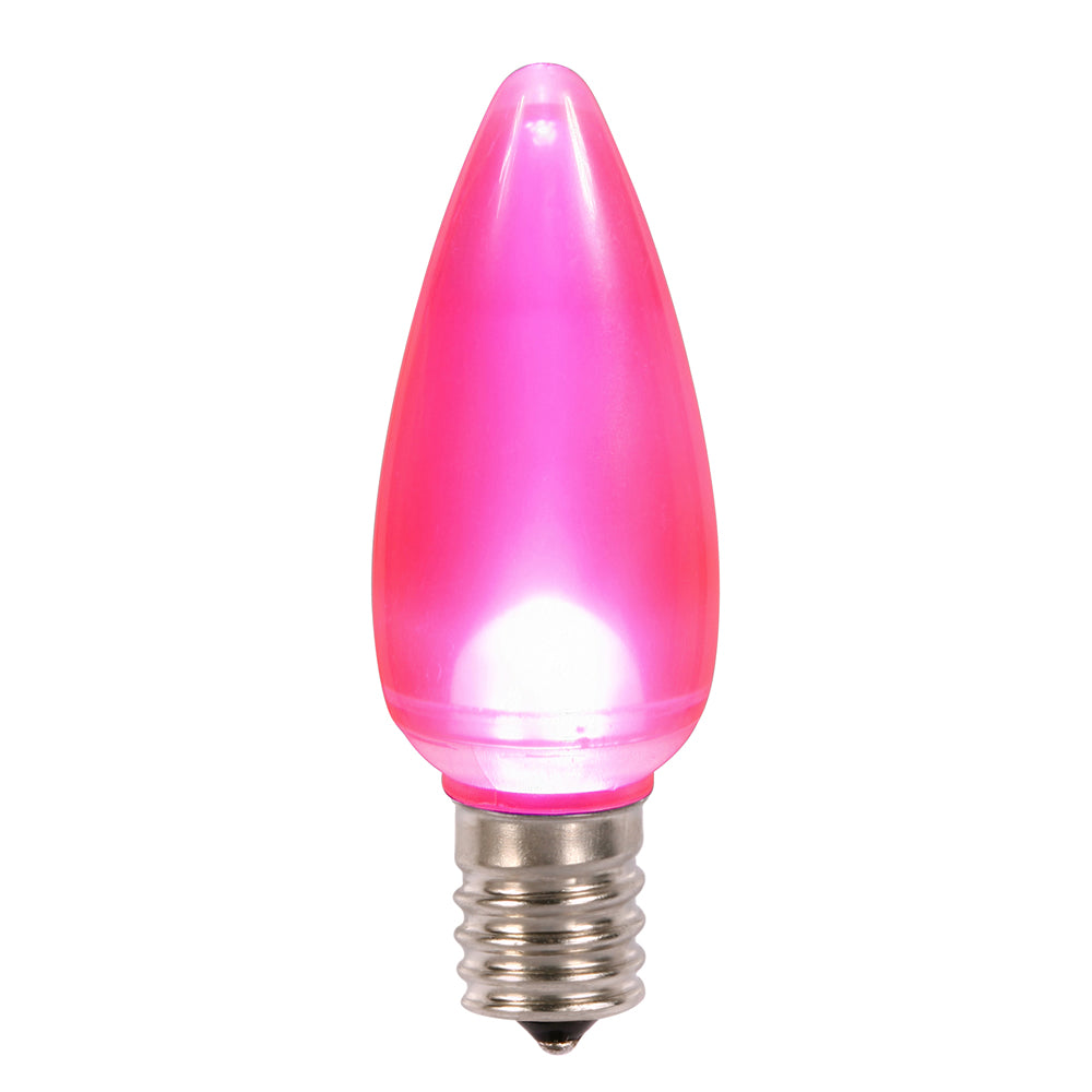 Vickerman C9 Ceramic LED Pink Twinkle Bulbs, Nickel Base, 130V, 0.96 Watts, 25 Bulbs per Pack