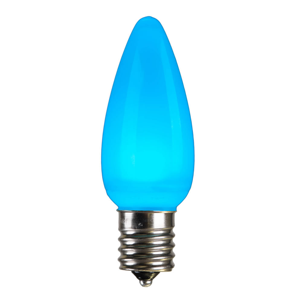 Vickerman C9 Ceramic Led Teal Bulb Nickel Base, 120V .6 Watts, 5 Diodes, 25 Bulbs Per Pack