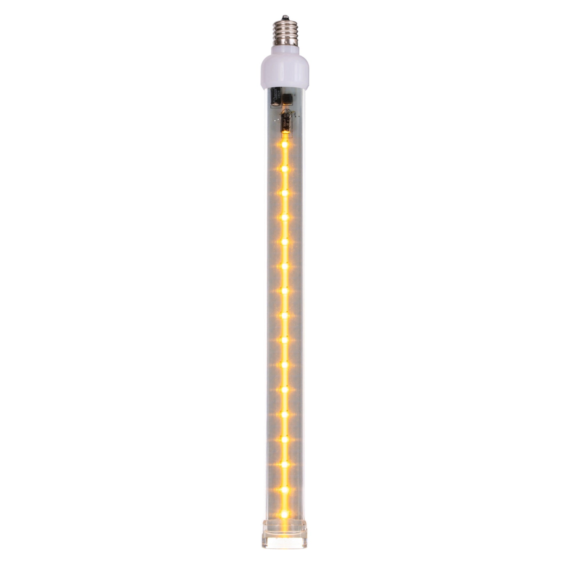 12 inch Yellow C9 LED SnowFall Tube 5Pk