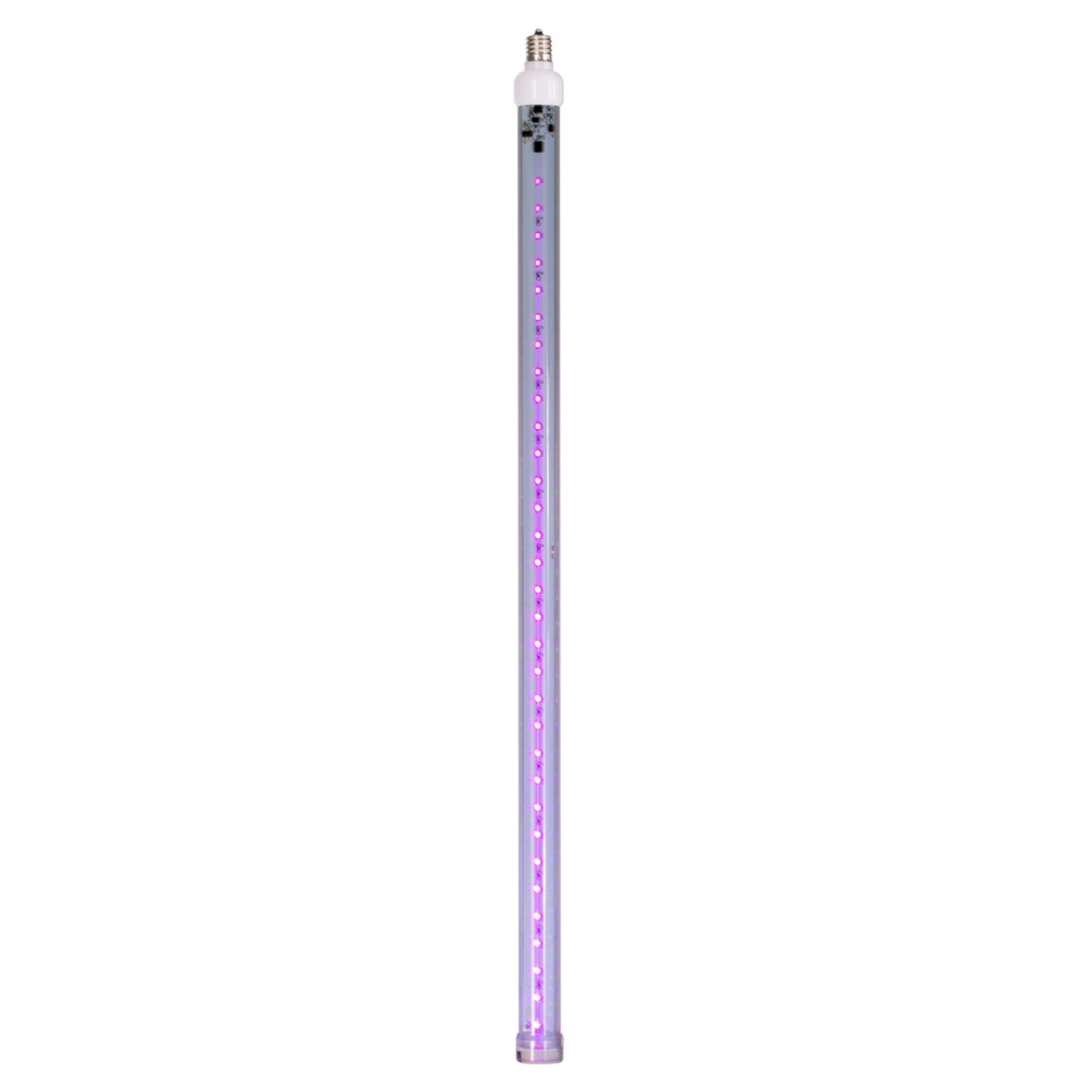 Vickerman 5 Pack of 24in Pink LED Snowfall Tube Bulbs, C9-E17 Nickel Base, 64 SMD Doublesided Diodes