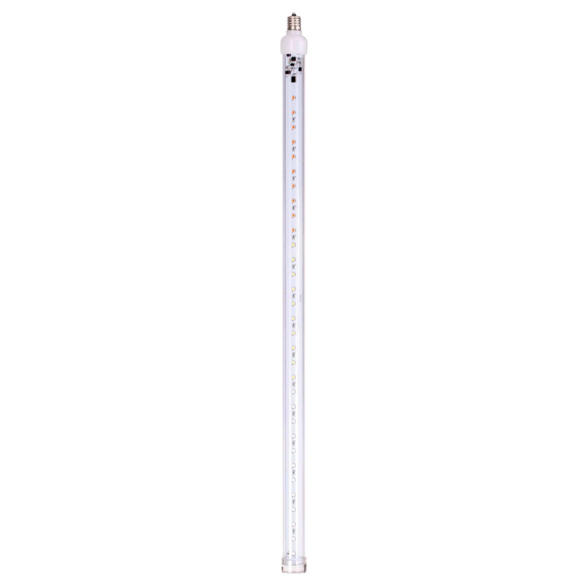 Vickerman C9 LED Snowfall Tube Bulb, 24in, Red-White-Green, Nickel Base, Model XS24C124, 5 Pack