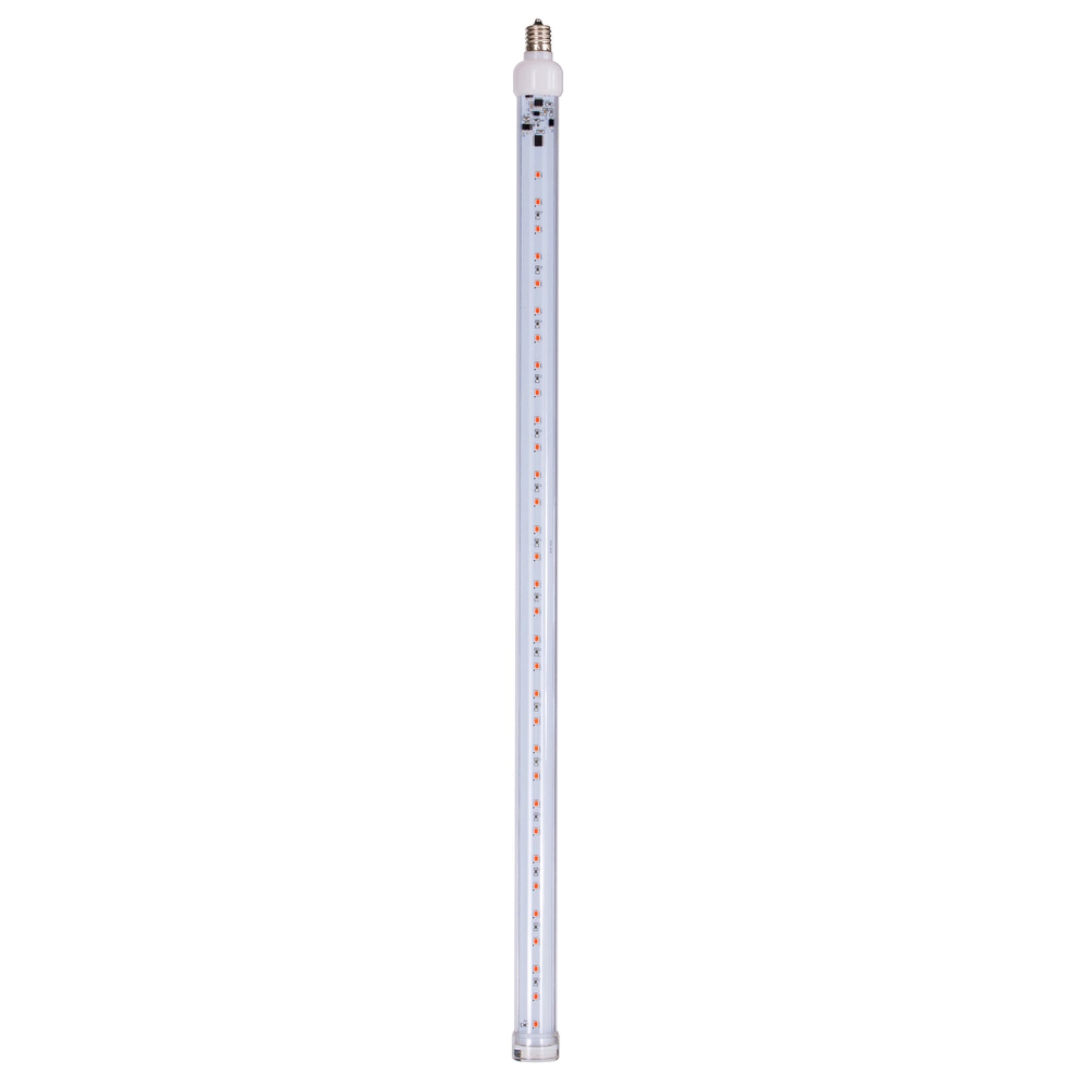 Vickerman LED Snowfall Tube Bulb 24in Red 5 Pack, 64 SMD, C9-E17 Nickel Base, Model XS24C93