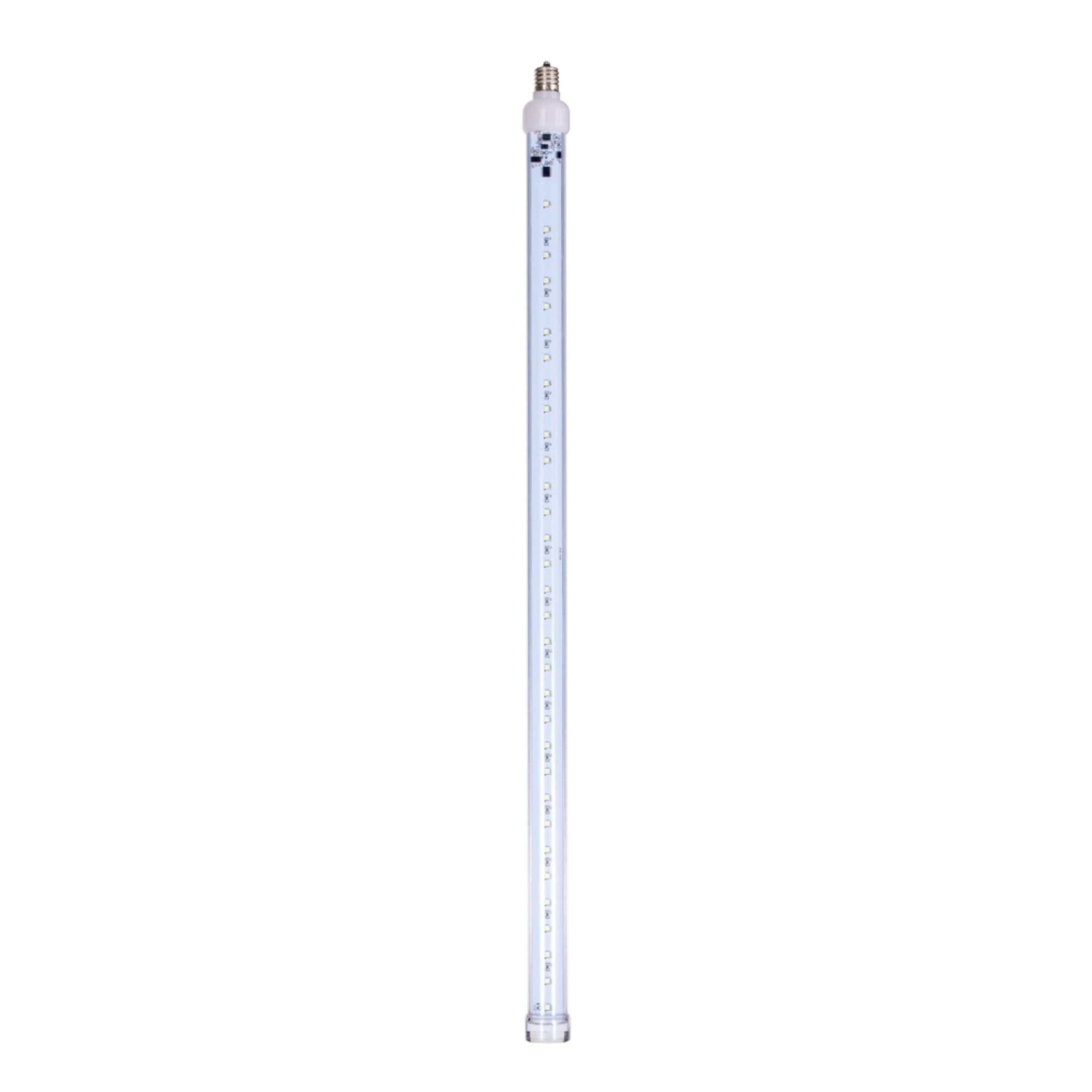 Vickerman 5 Pack Cool White LED Snowfall Tube Bulb, C9-E17 Nickel Base, 24in