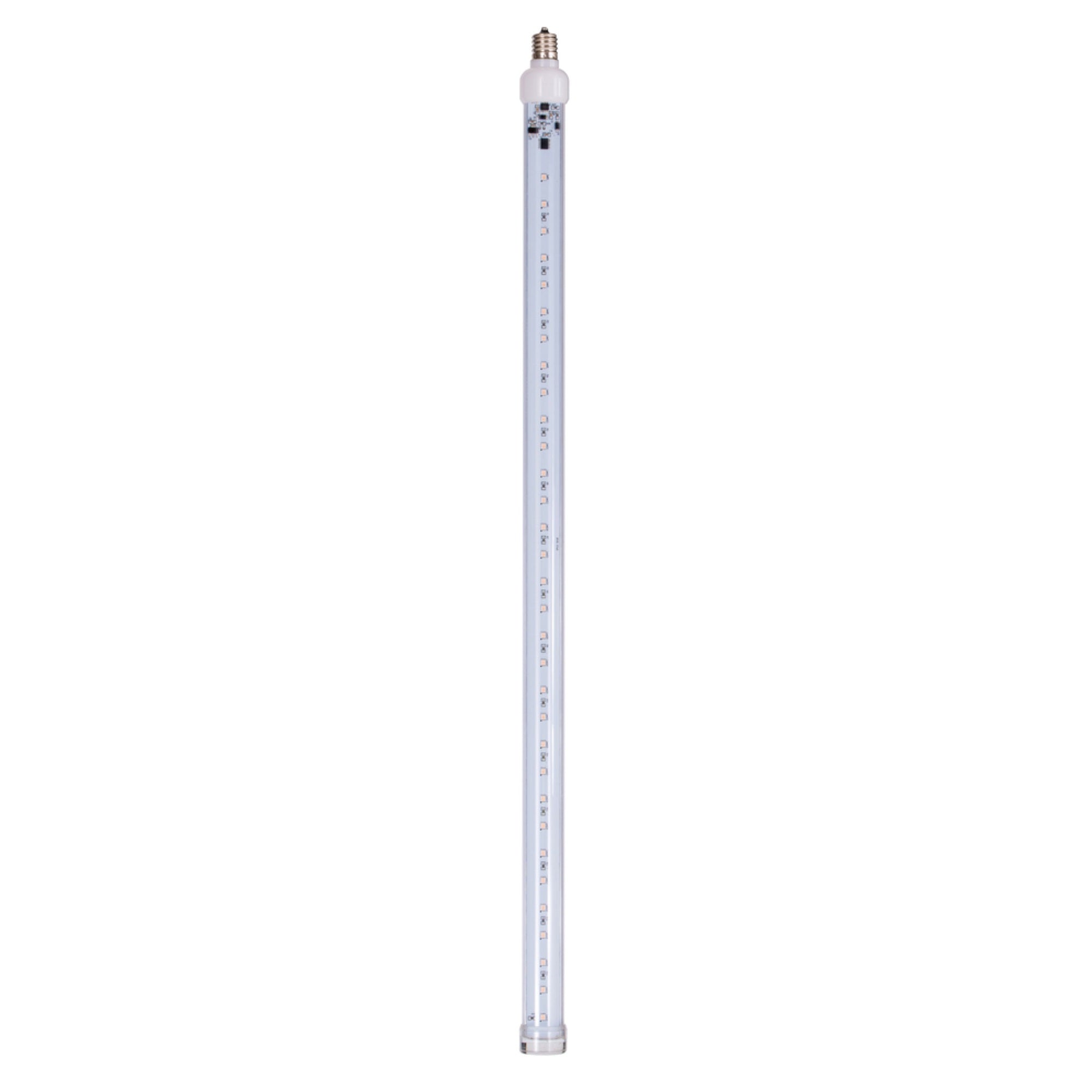 Vickerman 5 Pack C9-E17 Nickel Base 24in Purple LED Snowfall Tube Bulb, Model XS24C96