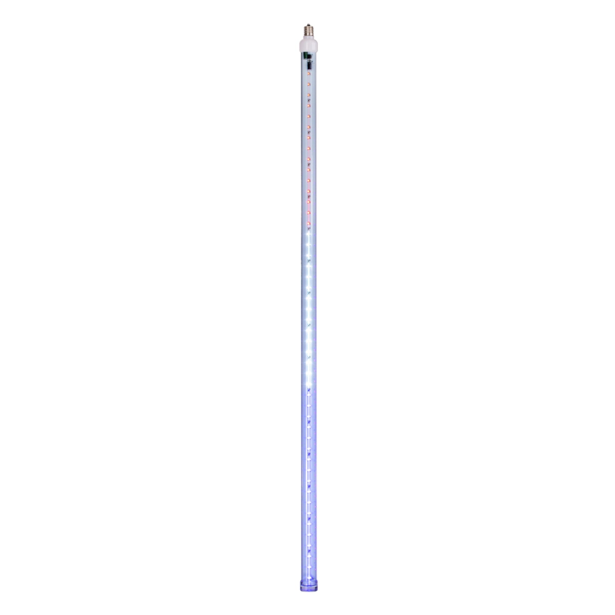 Vickerman C9-E17 LED Snowfall Tube Bulb, 5 Pack, 36in, Red-White-Blue