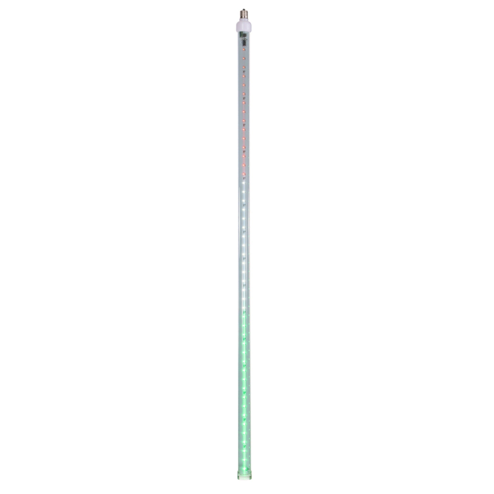 36 inch RedWhtGrn C9 LED SnowFall Tube 5Pk