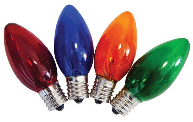 celebrations UTRU2212 Multi-colored Twinkle Transparent c9 Replacement Bulbs