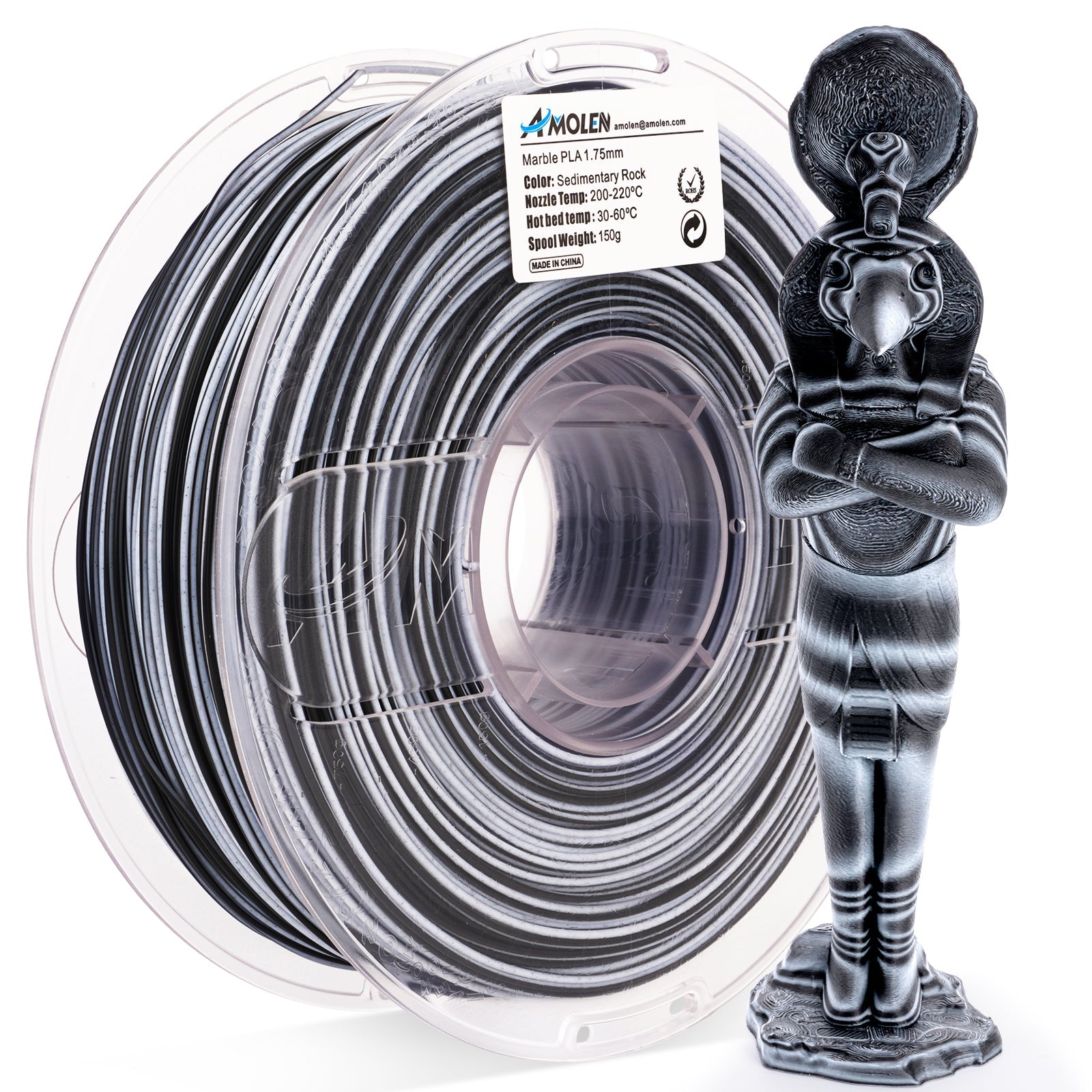 PLA Marble 1.75mm, 1KG/2.2LB