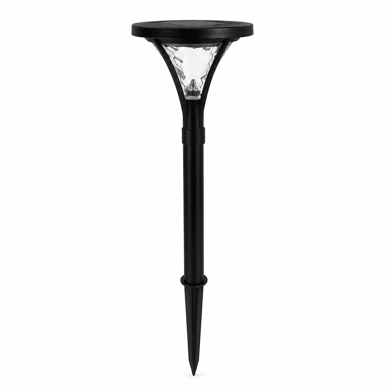 Berkley Jensen Set of 4 Aluminum Solar LED Pathway Lights, 20 Lumens, Graphite Black Finish