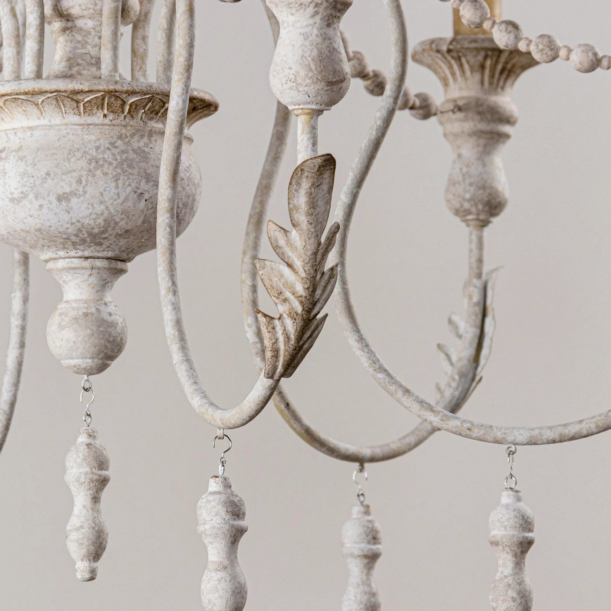 Billiter 6 Light Wood Gray Chandelier