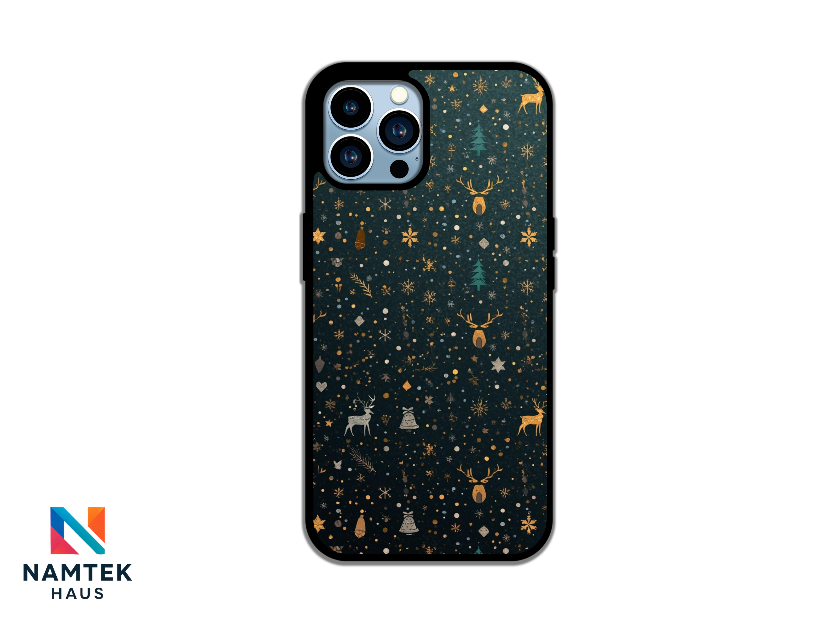 Midnight Reindeer Luxe Holiday Edition Christmas Phone Case
