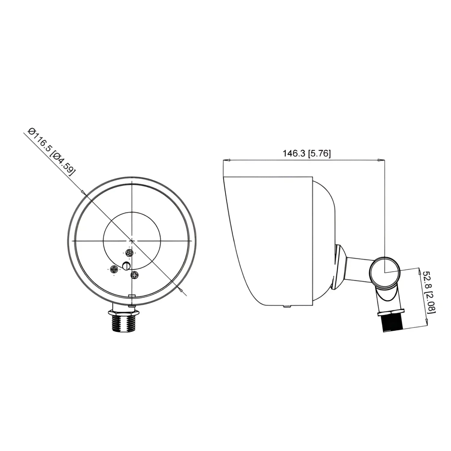 Brass PAR36 Round Flood Light Outdoor Lights with 72 Inch Lead Wire