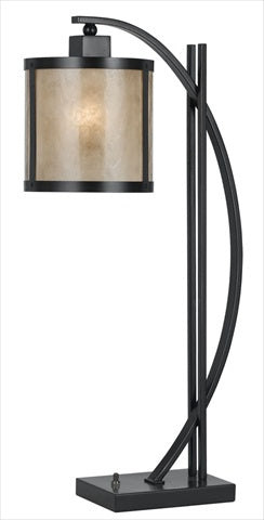 Cal Lighting Bo-2320Tb Table Lamp With Scavo Glass Shades, Iron Finish, See Image, 26.00X5.00X7.50