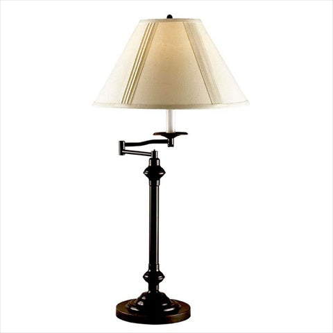 Cal Lighting Bo-342-Db Swing Arm Table Lamp, 150-Watt, Dark Bronze