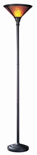 Cal Lighting Bo-469 Floor Lamp With Mica Glass Shades, Rust Finish Antique Bronze, 23.5X16.8X9.5