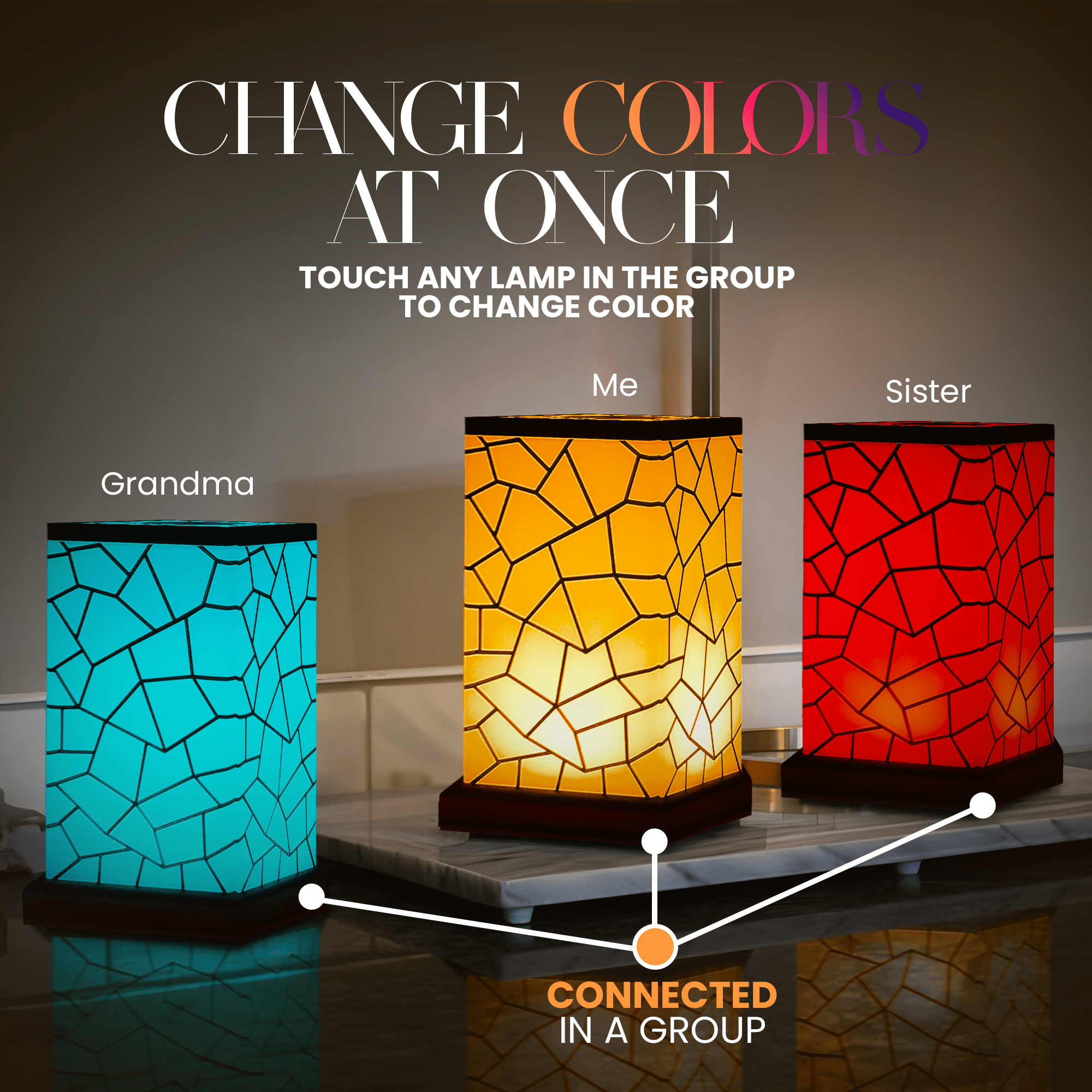 Classic Design Friendship Lamp – Long Distance Wi-Fi Touch Lamp | Stay Connected Anywhere