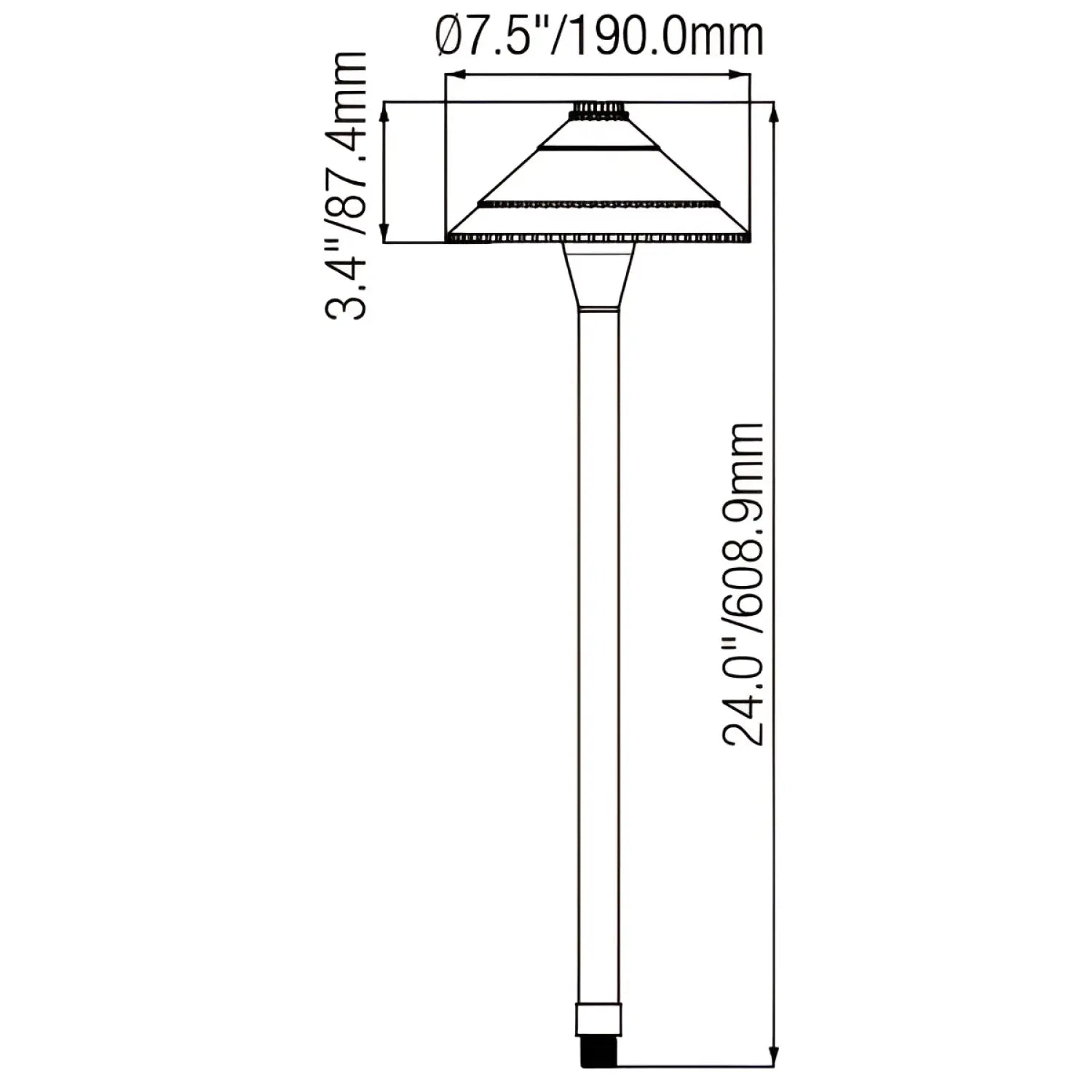 Classic Umbrella Outdoor Landscape Lights with G4 Bi-Pin Lamp Compatibility