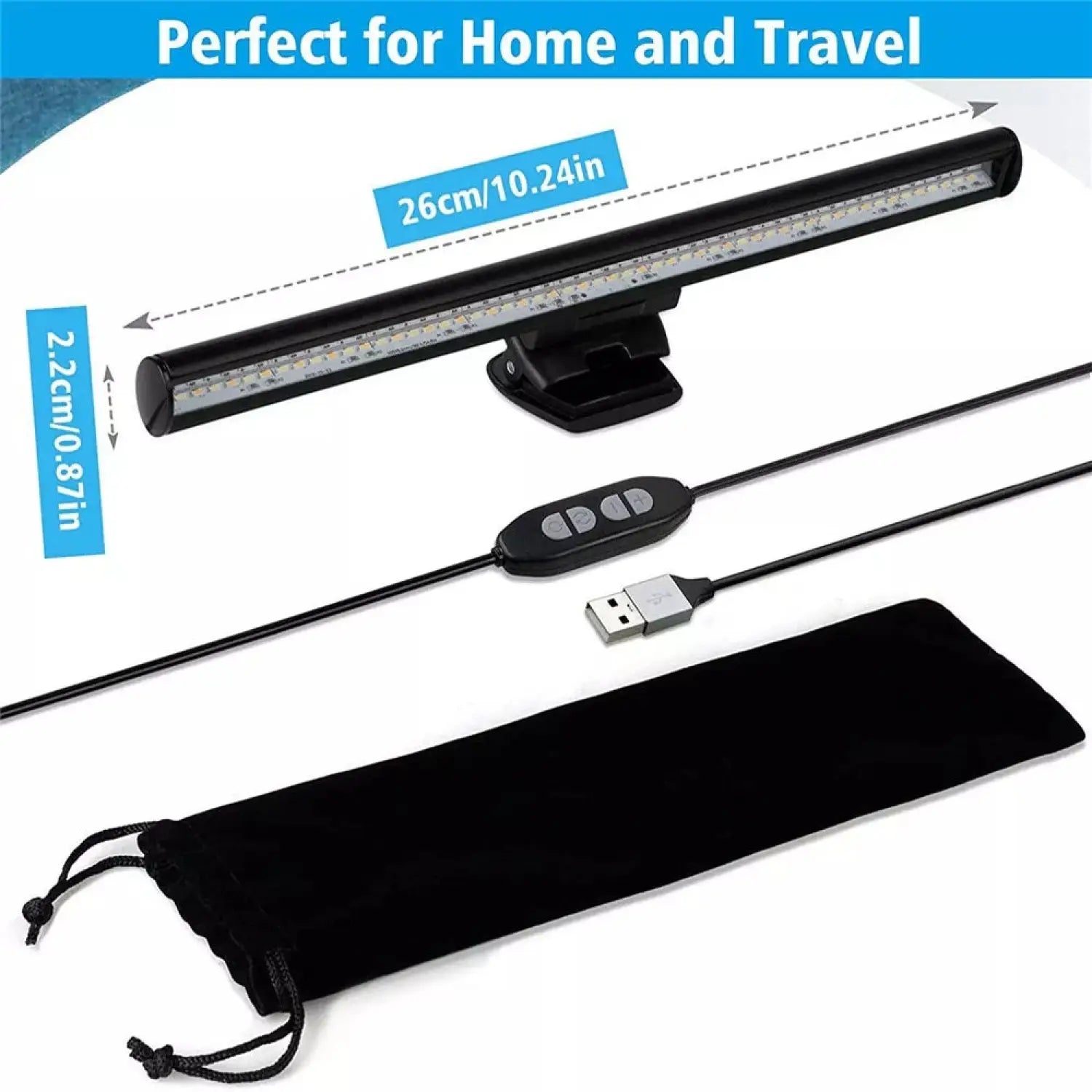 Clip-On Monitor Light Bar with USB Powered and 3 Color Modes