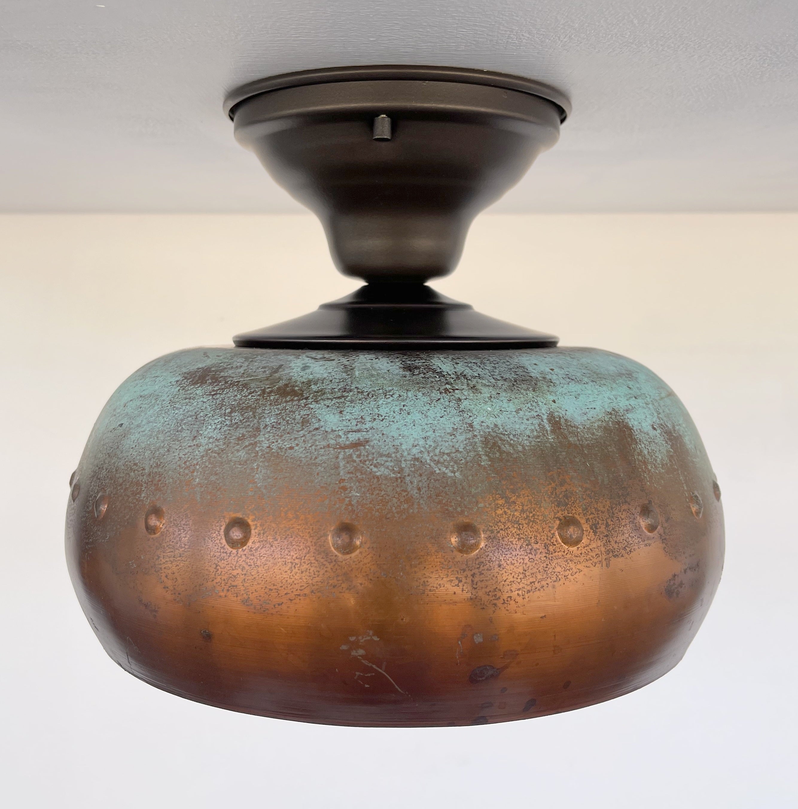 Copper Farmhouse Ceiling Light | 10" Wide
