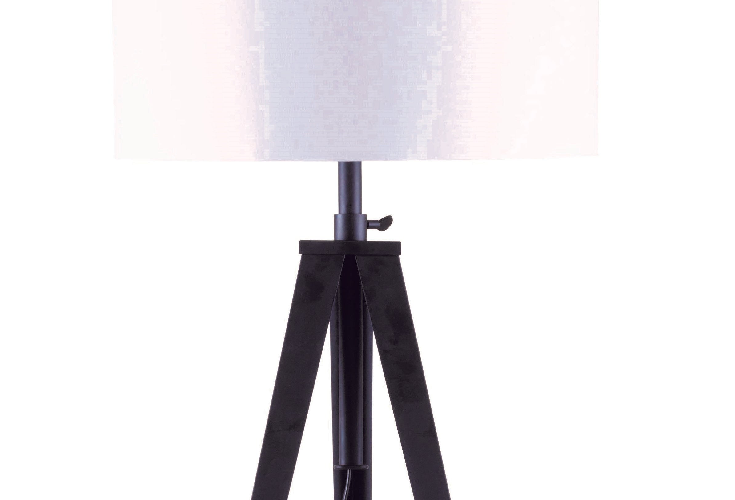 Sh Lighting Contemporary Tripod Adjustable Floor Lamp - Features Large Drum Shade - 59-73&quot; Tall Great For Living Or Bedrooms