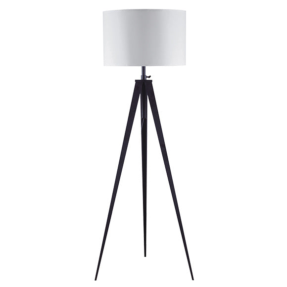 Sh Lighting Contemporary Tripod Adjustable Floor Lamp - Features Large Drum Shade - 59-73&quot; Tall Great For Living Or Bedrooms