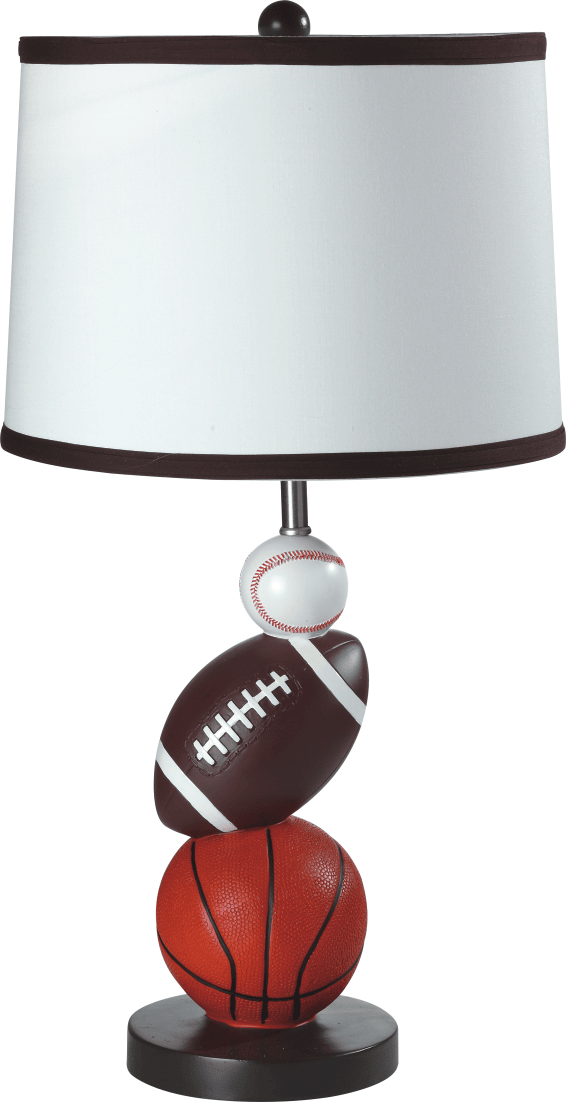 Sh Lighting Multi-Sports Table Desk Lamp - 24.5&quot; Tall Great For Sports Themed Rooms, Bedrooms Or Kids Rooms (Mixed Sports, 24.5&quot;H)