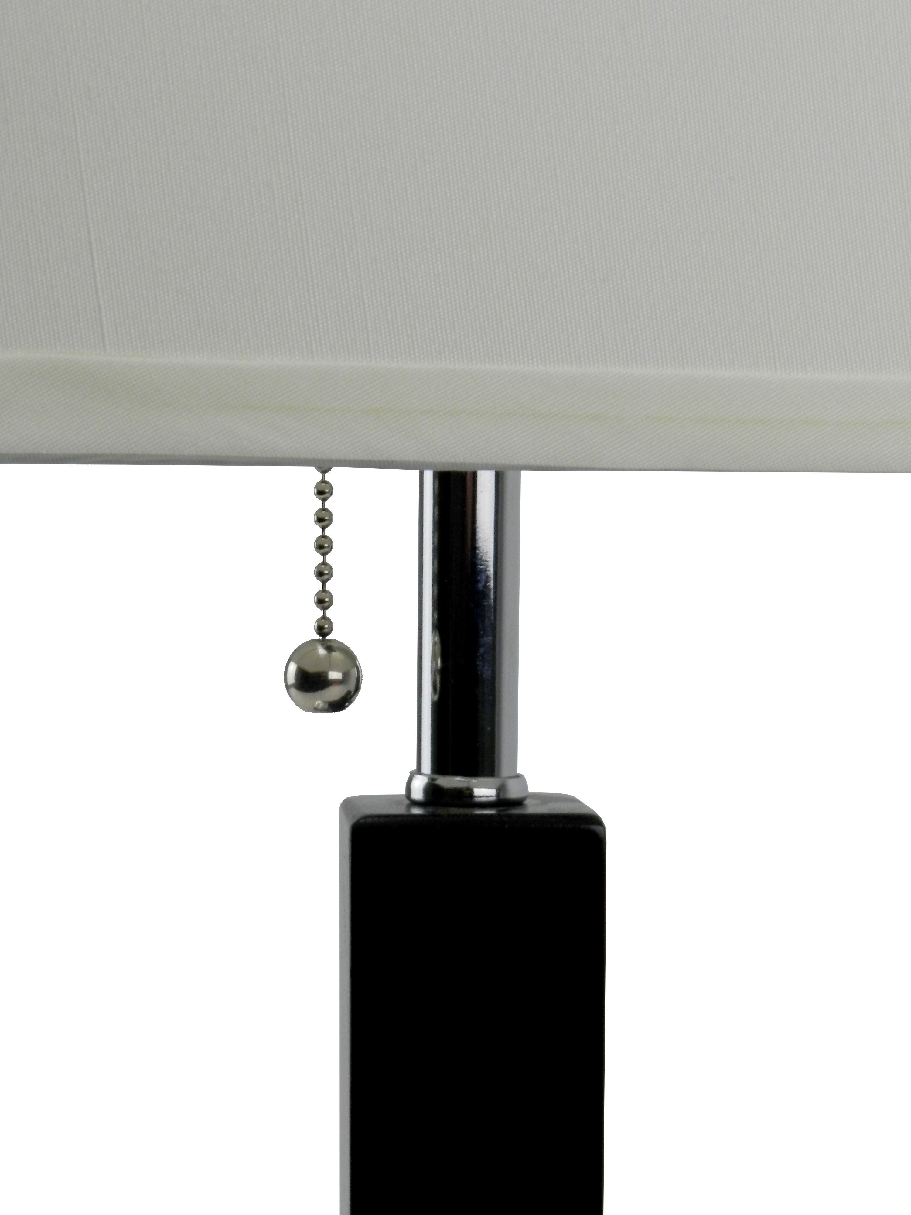 Sh Lighting 8311 Square Accent Steel Pull Table/Desk Lamp, 26&quot;H, Brown