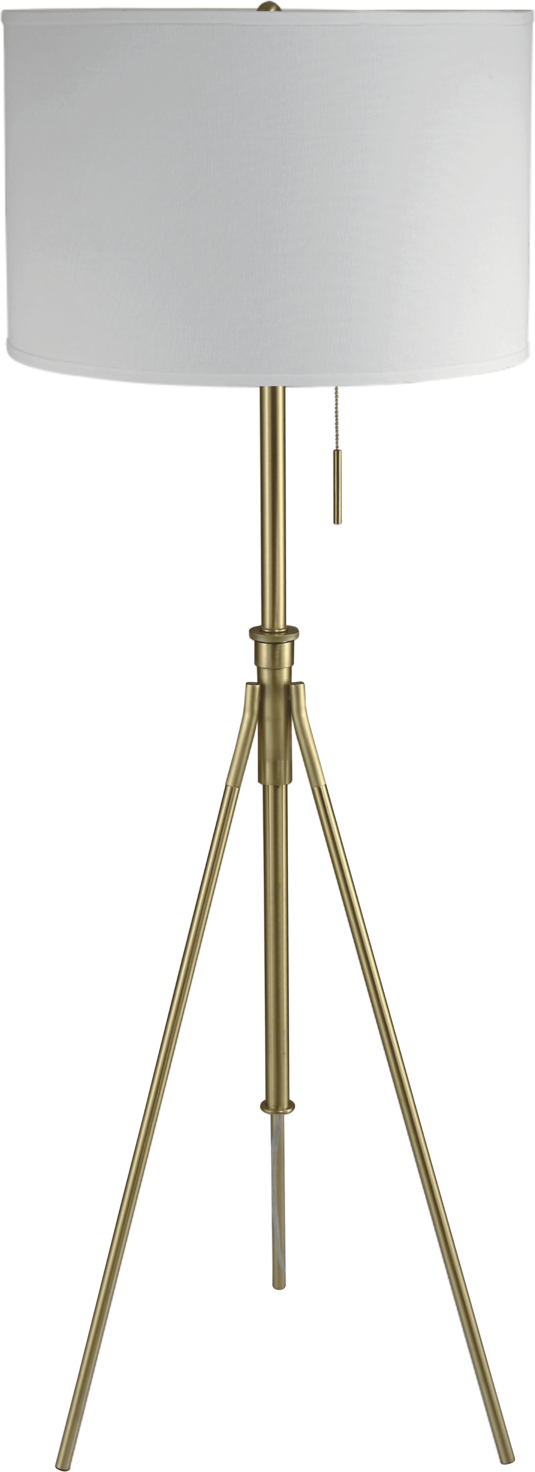Sh Lighting Contemporary Adjustable Matte Gold Tripod Floor Lamp - Features Large Drum Shade And Convenient Foot Switch - 58-72&quot; Tall Great For Living Or Bedrooms - Gold