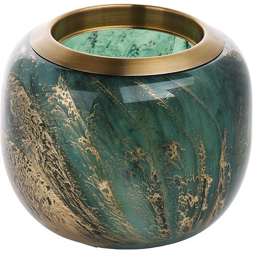 Northern Lights Seasonal Esque Luminary, 4.9-Inch Height, Hunter Green, Home, Home Décor