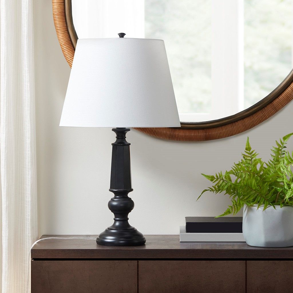 Landsdown Black Faceted Table Lamp 2425H(D0102H5gTTJ)