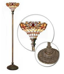 Tiffany-Style Barouque Torchiere