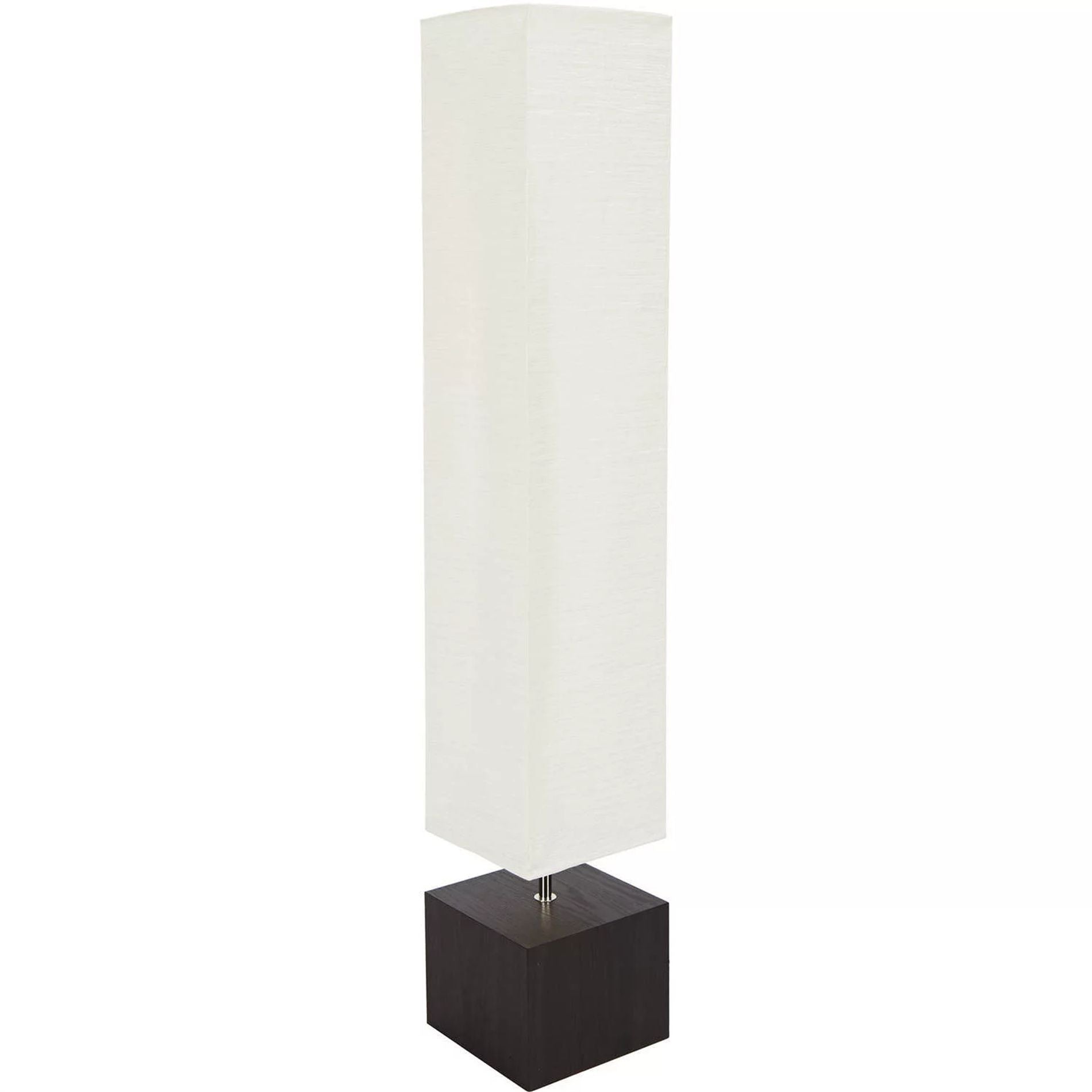 Rice Paper Floor Lamp with Dark Wood color Base, Bulb and Paper Material Shade(D0102H5XIXP)