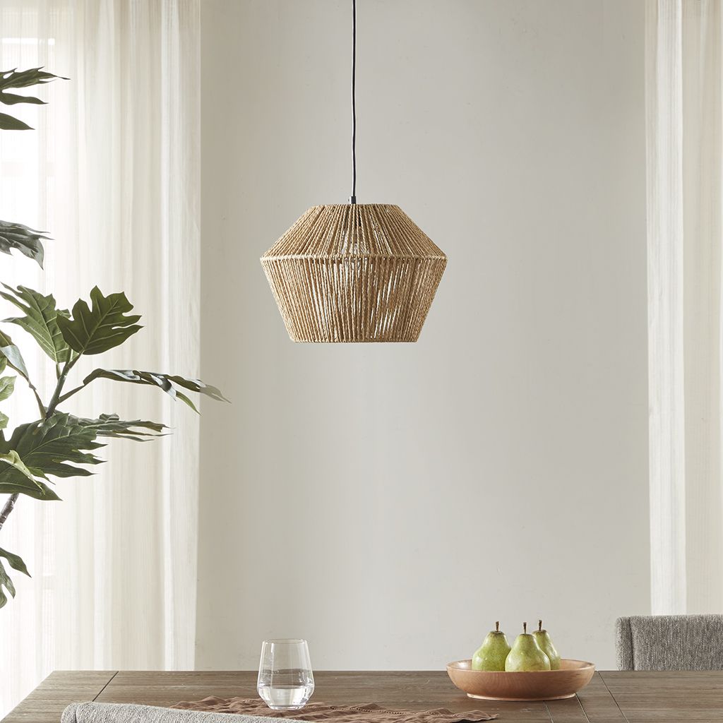 Ramsey Natural Woven Rope Pendant(D0102H73RRT)