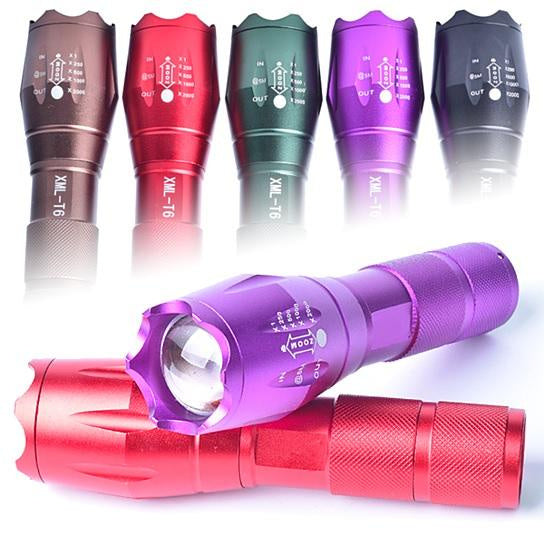 Vista Shops Zoomable Focusing Flashlight - Aluminum, 5 Color Options