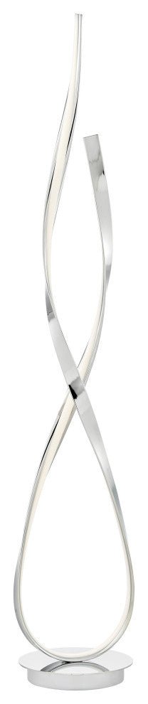 Finesse Decor Chrome Vienna Led 55" Tall Floor Lamp // Dimmable