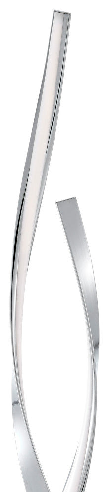 Finesse Decor Chrome Vienna Led 55" Tall Floor Lamp // Dimmable