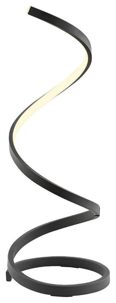 Modern Spiral LED Table Lamp Integrated LED, Dimmable, Black(D0102HgE44V)