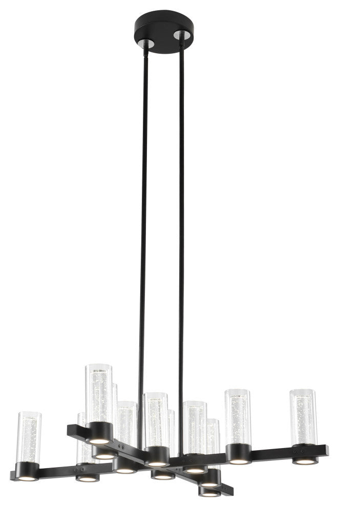 Victory 12 Light Chandelier - Matte Black