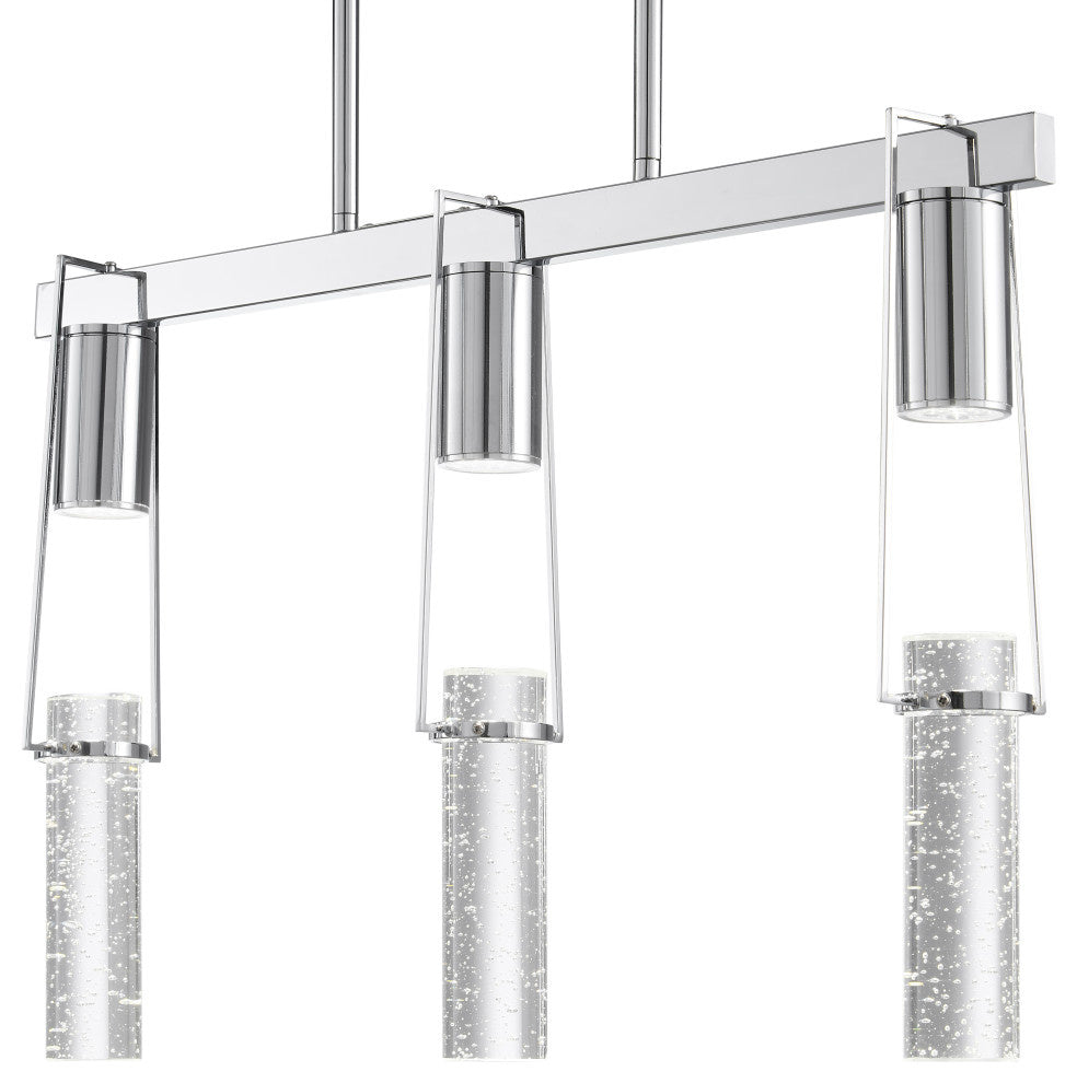 Finesse Decor Harmony 3 Light Chandelier, Chrome Finish, Crystal and Metal, Model CH-900-3C