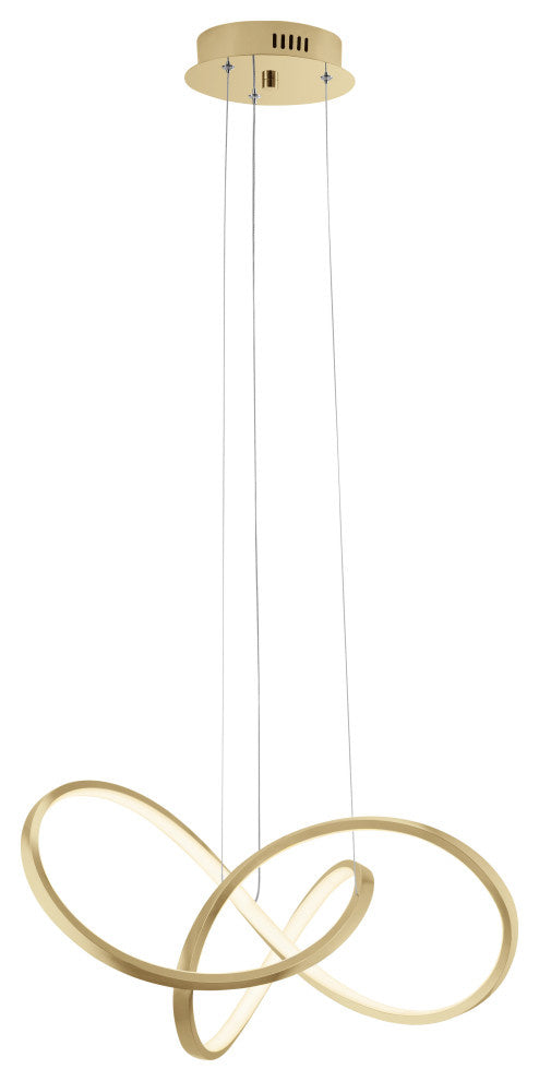 Knotted chandelier Integrated LED, Dimmable, gold(D0102HgE4Vg)