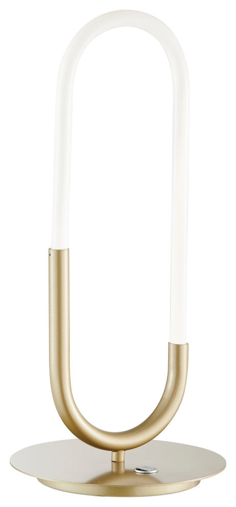 Finesse Decor LED Single Clip Table Lamp, Sandy Gold, Metal, Model TL-0301-SG