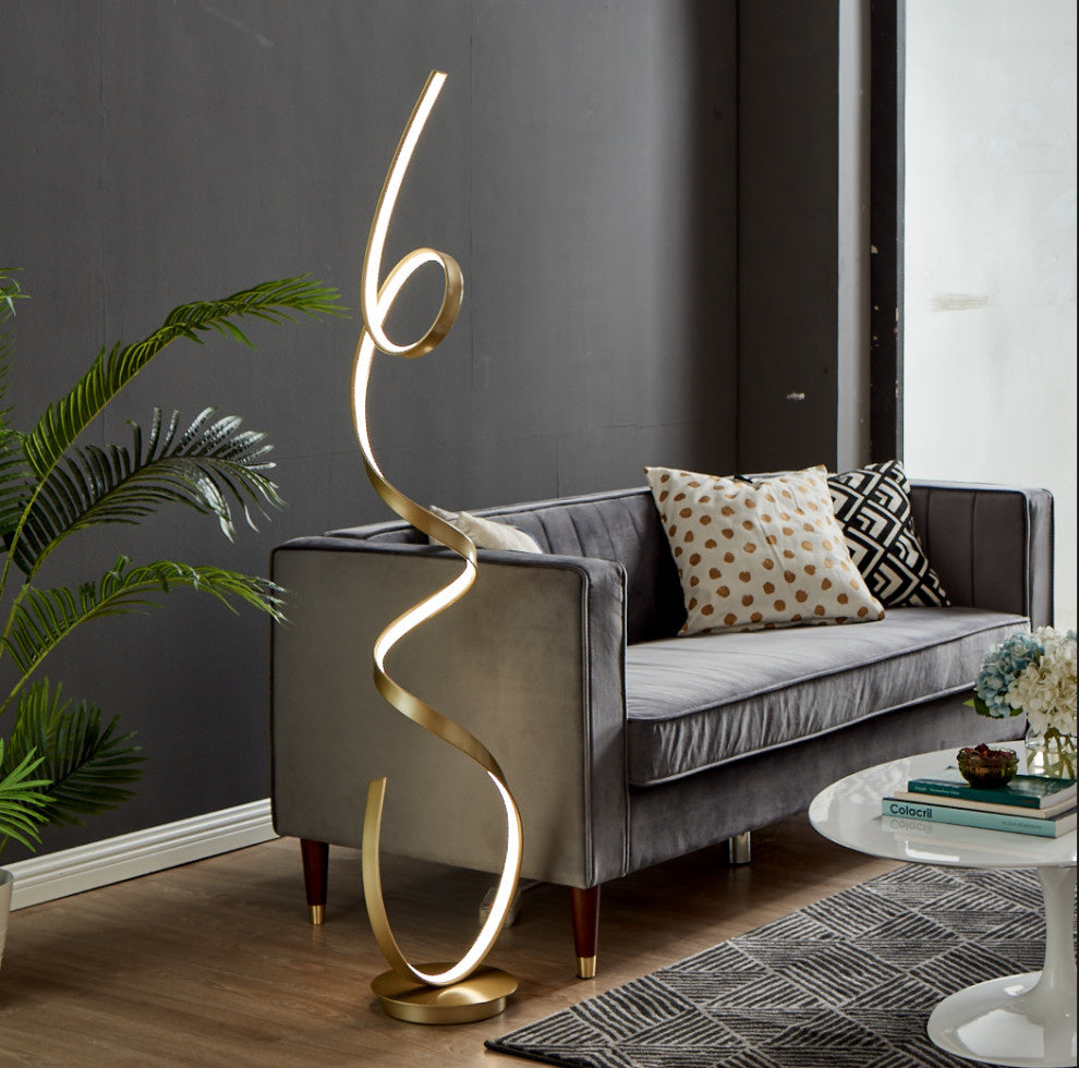 Finesse Decor Amsterdam Led Floor Lamp // Gold
