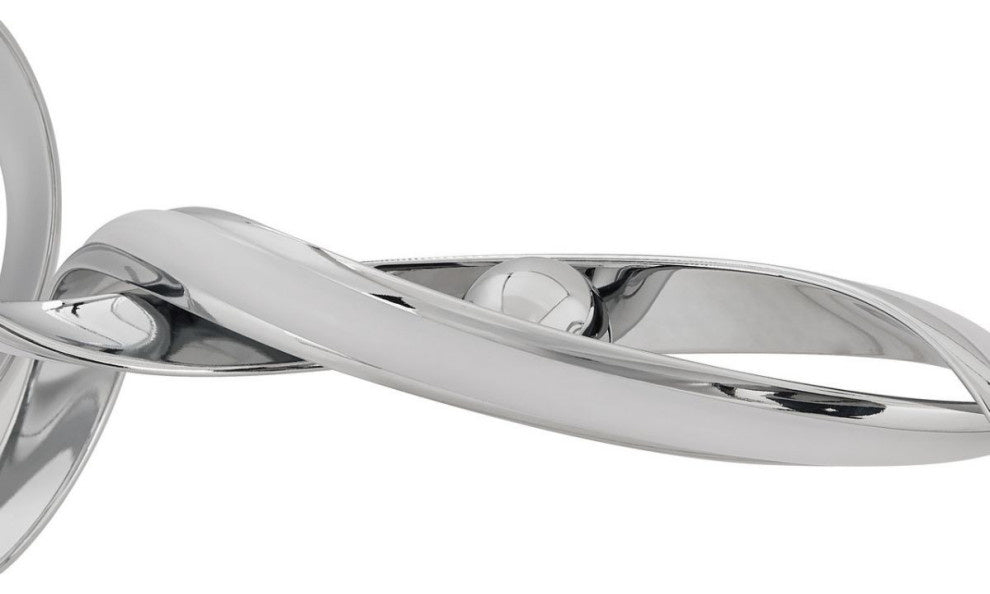 Finesse Decor Chrome Led Athens Chandelier- Max Hanging Length 10 Feet- 4000K Light- Dimmable