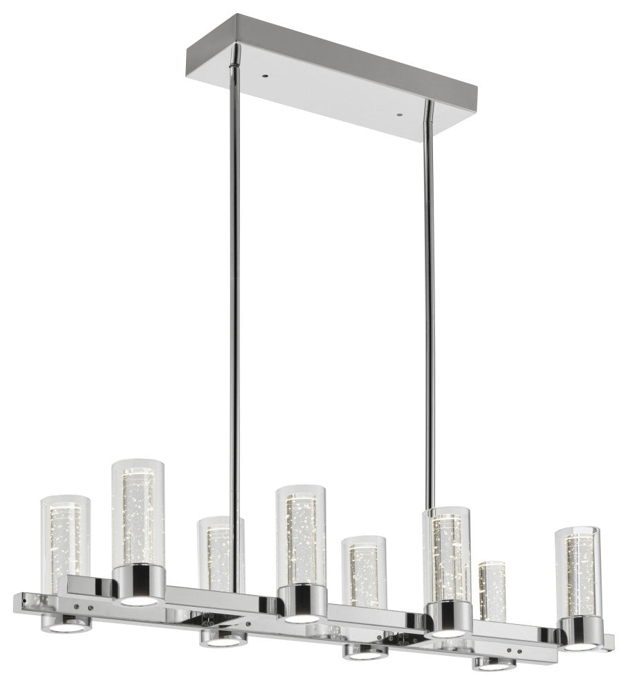 Sparkling Night Rectangular chandelier Integrated LED Dimmable, 8 Lights(D0102HgENNW)