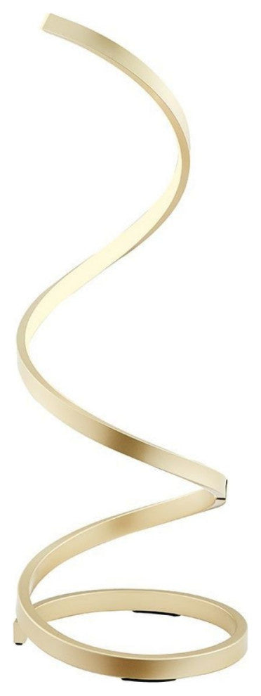 Modern Spiral LED Table Lamp Integrated LED, Dimmable, gold(D0102HgETgg)